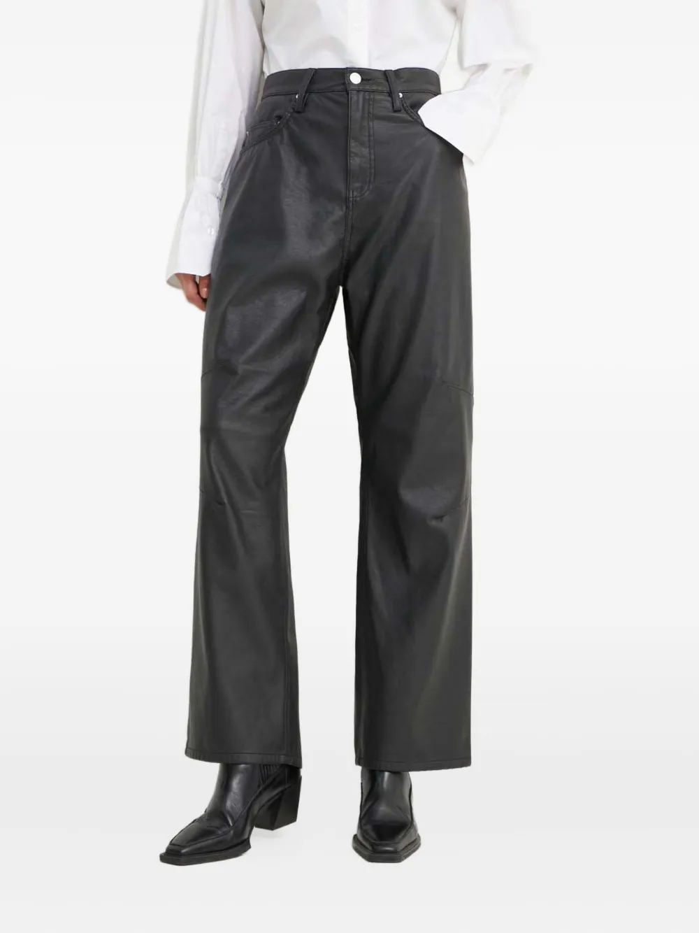 Won Hundred pockets leather trousers | Black | Image 1