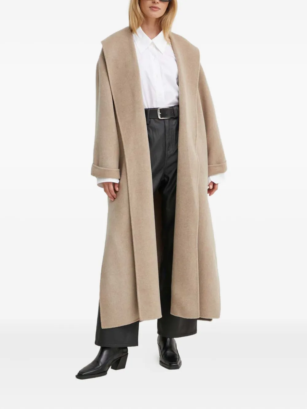 Won Hundred pockets leather trousers - Zwart