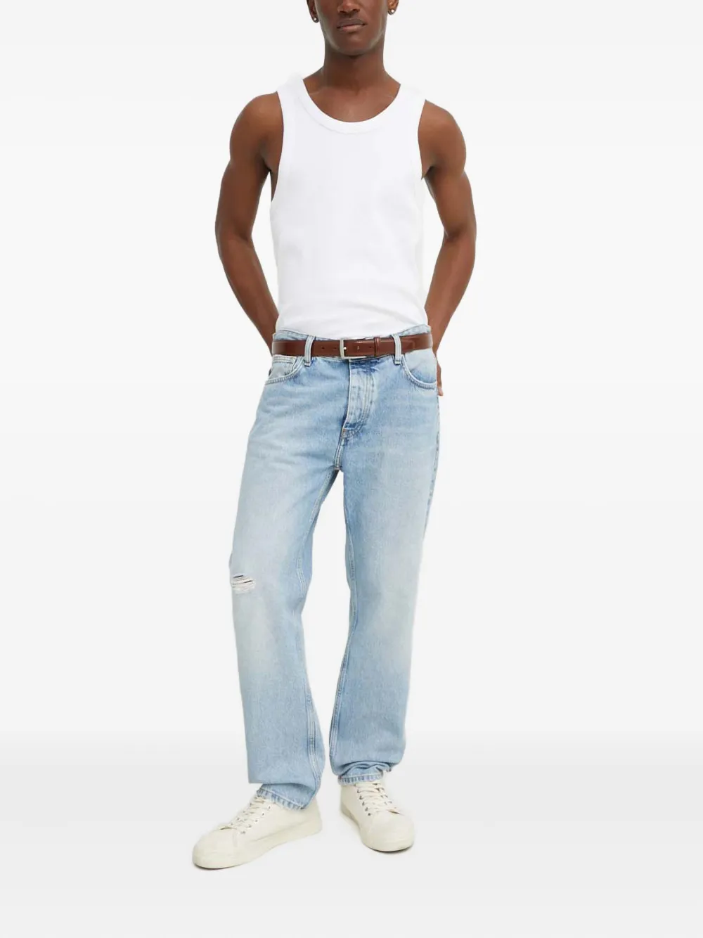 Won Hundred Jeans met gescheurd detail Blauw