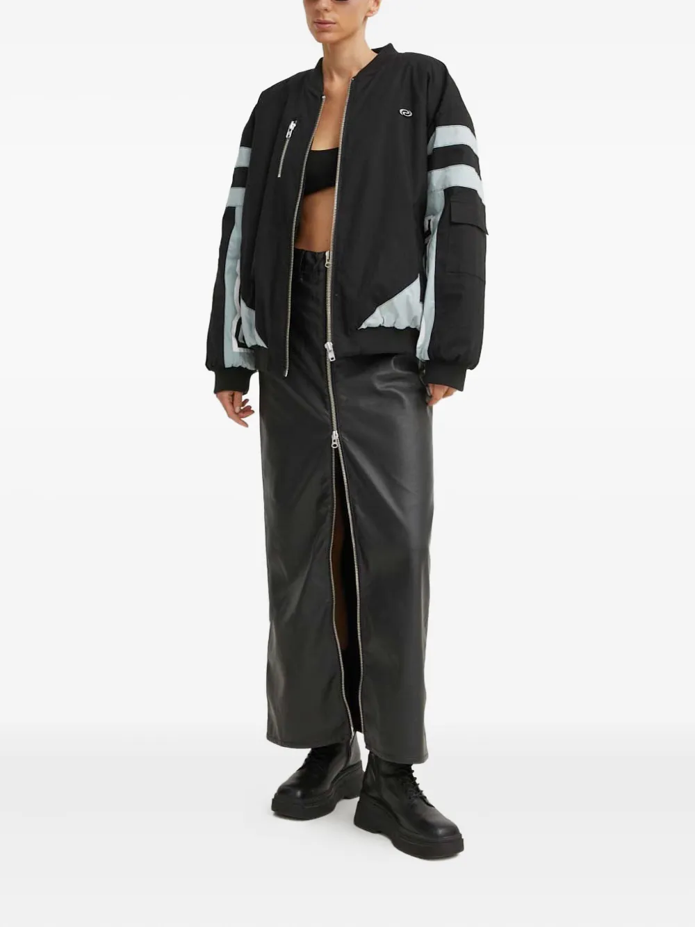 Won Hundred zip-fastening maxi skirt - Zwart