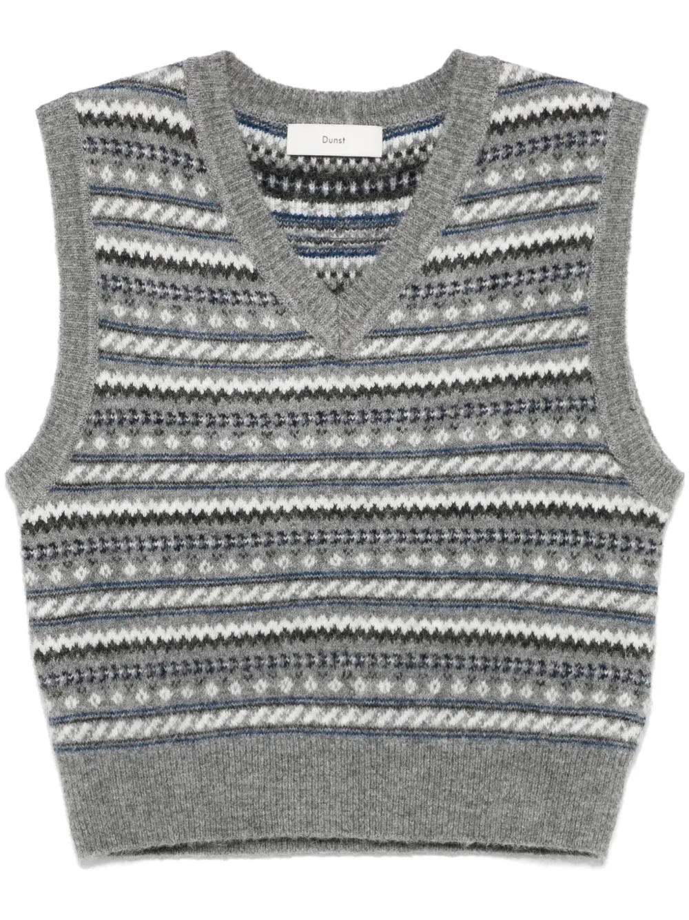 Dunst Pullunder Mit Jacquardmuster In Gray