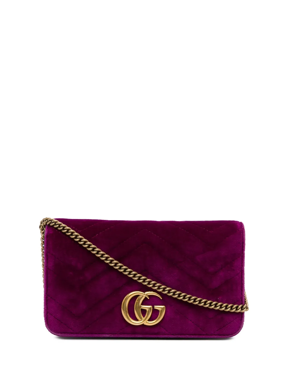 Gucci Pre Owned 2016 2023 Super Mini GG Marmont Velvet Crossbody Bag Farfetch