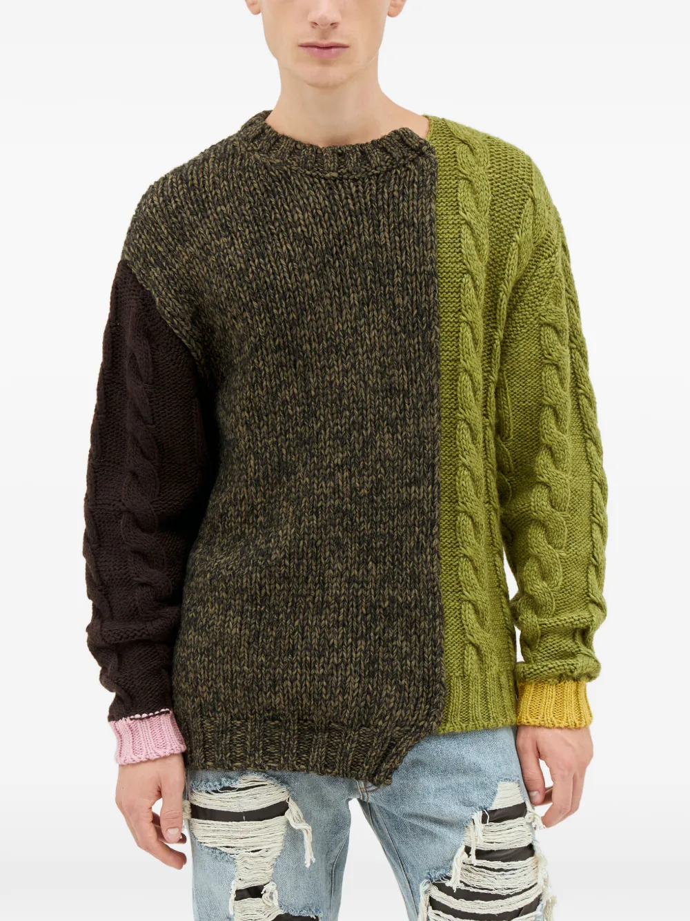 GALLERY DEPT. colourblock sweater | Green | Image 1