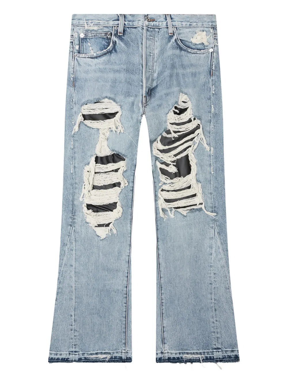 GALLERY DEPT. Gerafelde katoenen jeans Blauw