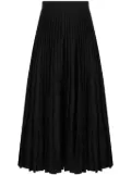 Balenciaga creased wool pleated skirt - Black