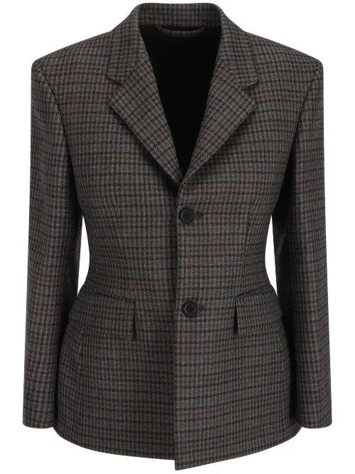 Blazer à carreaux - Balenciaga - Modalova