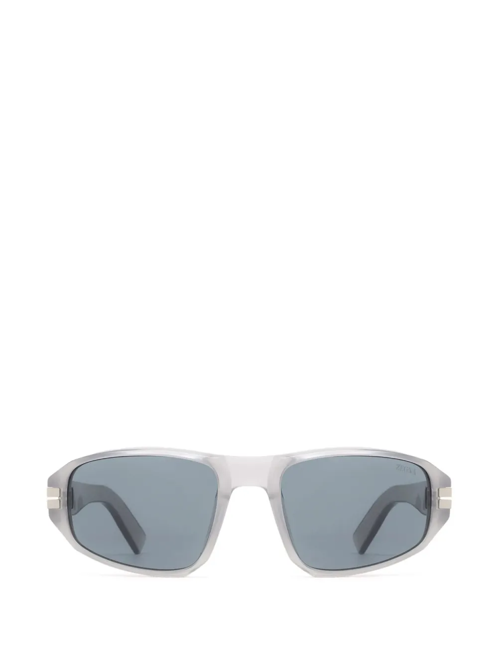 Zegna Occhiali da sole ovali - Grigio