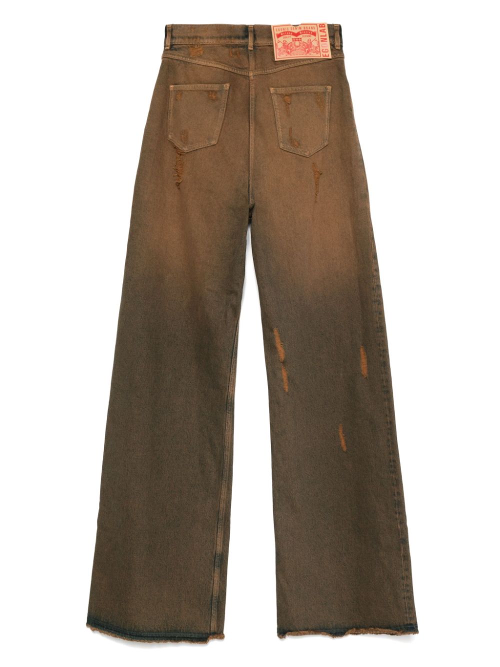 EGONlab. wide-leg denim - Brown