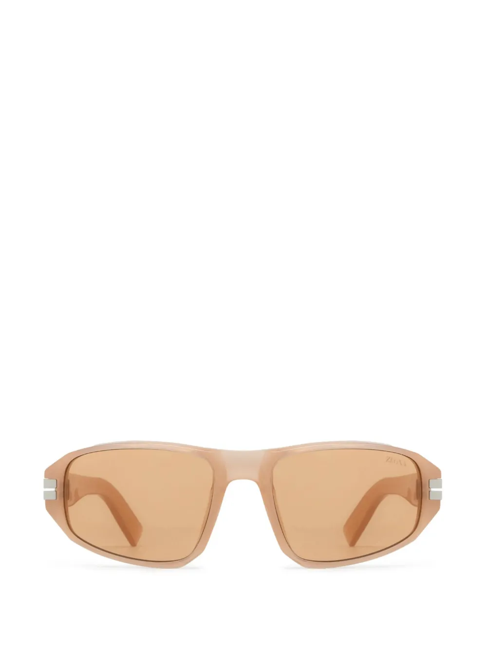 Zegna Occhiali da sole ovali - Marrone
