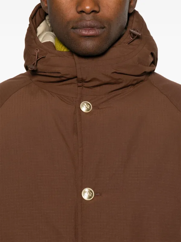 Drôle De Monsieur Hooded Parka | Brown | FARFETCH