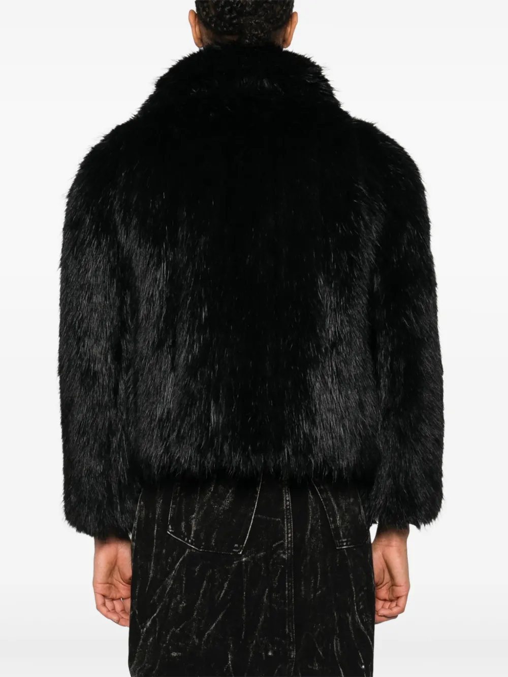 Balenciaga Jack van imitatiebont Zwart
