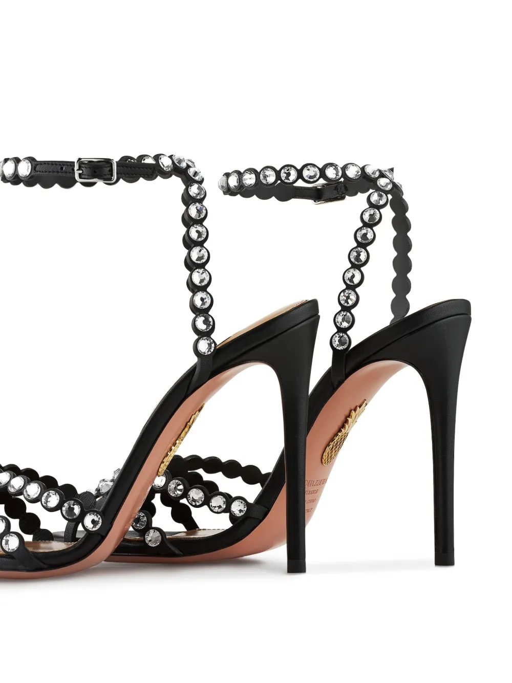 Aquazzura 105 mm Tequila sandalen Zwart