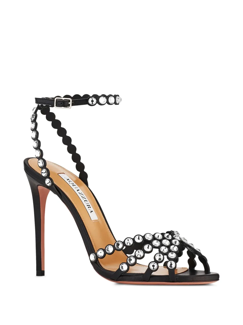 Aquazzura 105 mm Tequila sandalen Zwart