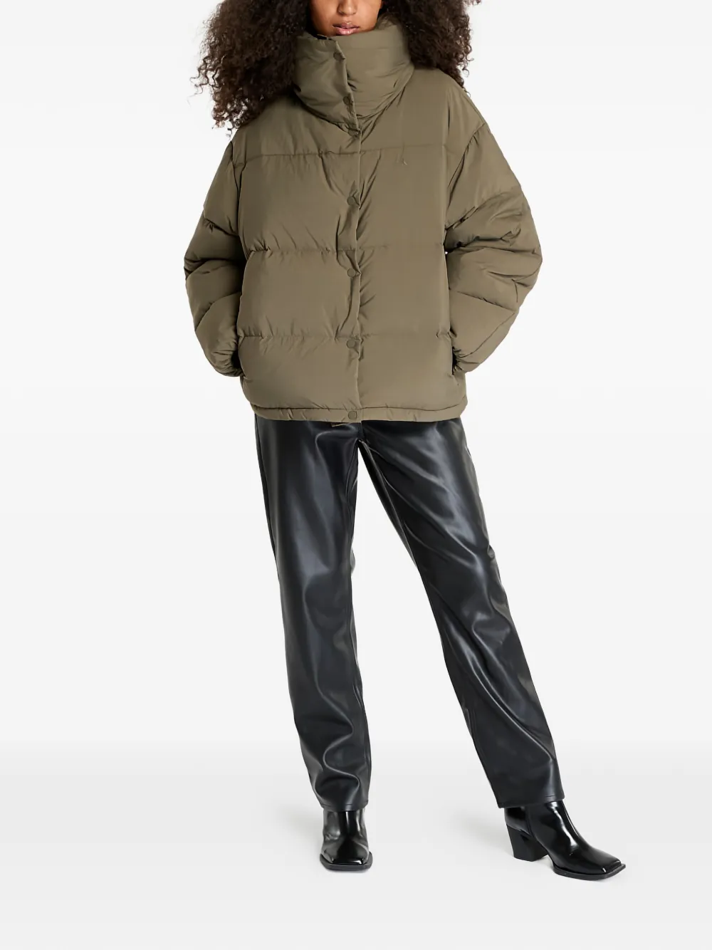 Calvin Klein button high-neck jacket | 蓬松夹克 | Image 2