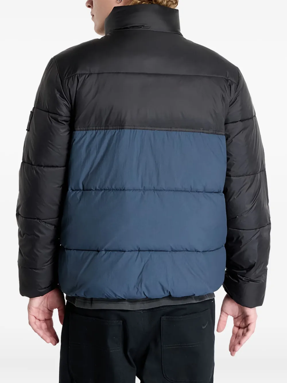 Calvin Klein Jeans Donsjack met colourblocking Blauw