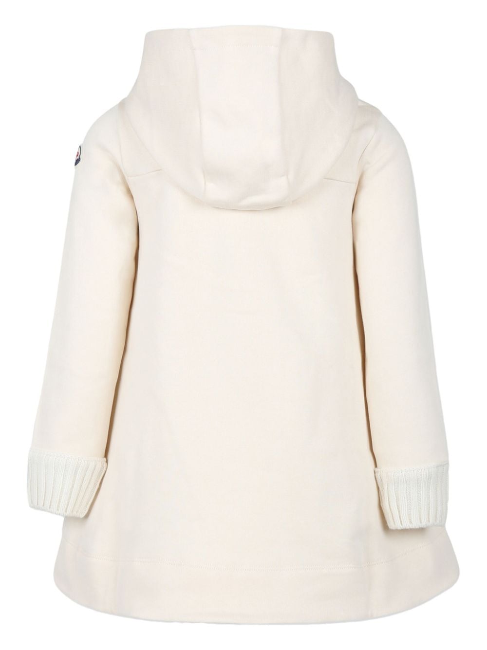 Moncler Enfant crystal logo hooded dress - Wit