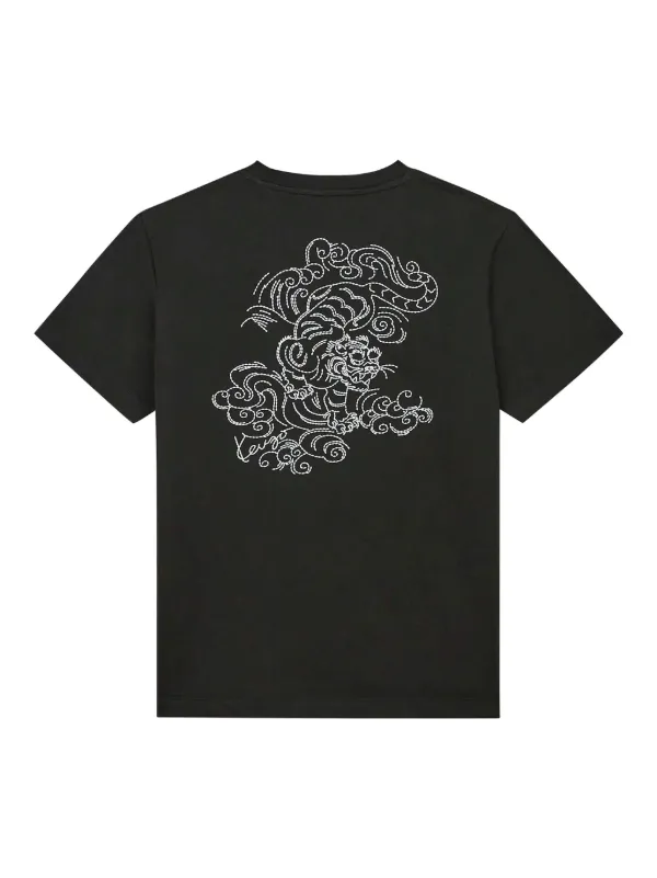 Kenzo Black shops Embroidered T-shirt