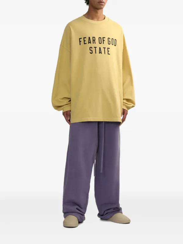 FEAR OF GOD ESSENTIALS logo-print T-shirt | Yellow | FARFETCH ZA