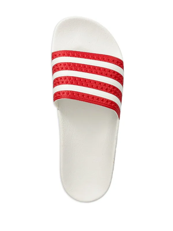 Adidas slippers red online