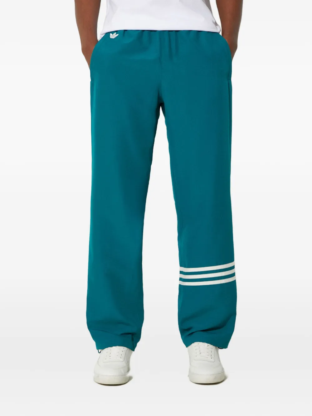 adidas three-stripe track pants - ブルー adidas three-stripe track pants - ブルー