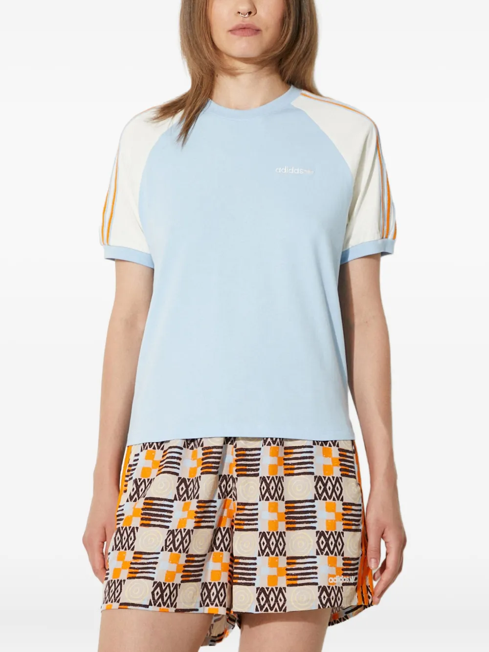 adidas colour-block T-shirt | Blue | Image 1
