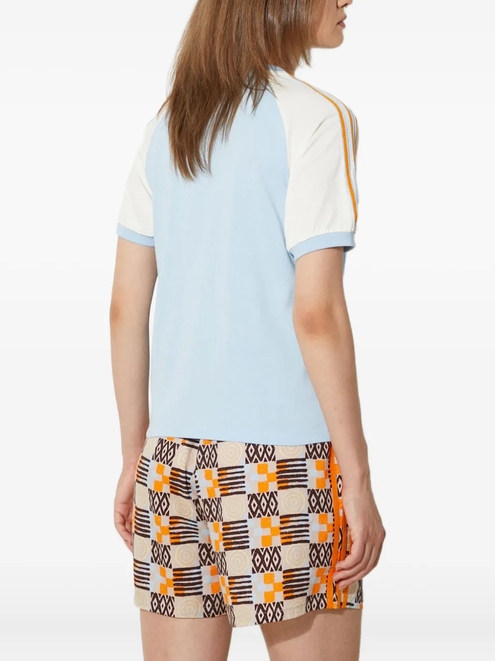 Adidas Originals Colour-block T-shirt In Blue