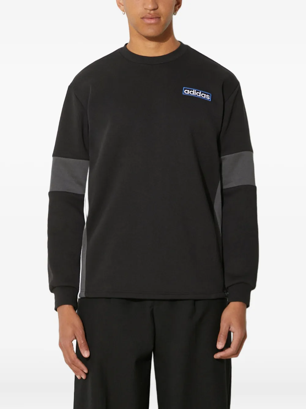 adidas colour-block panelled sweatshirt | Black | Image 1