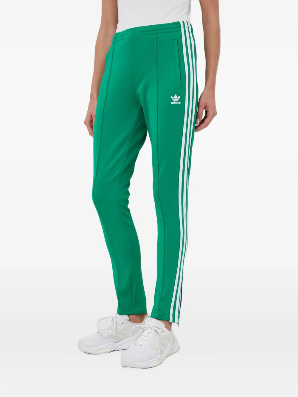 adidas three-stripe track pants - グリーン adidas three-stripe track pants - グリーン