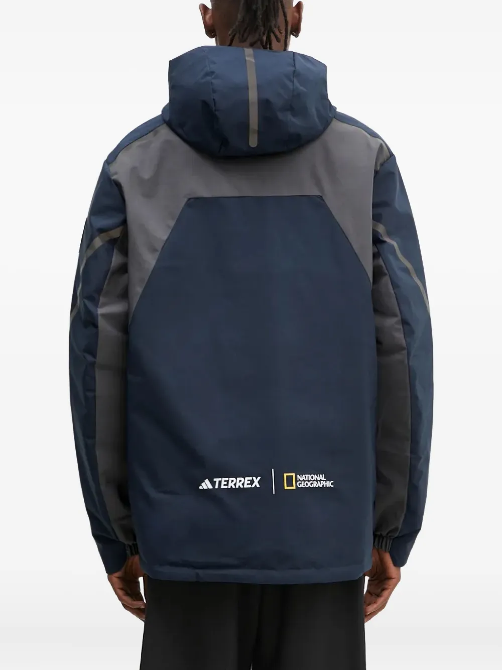 adidas x National Geographic jack met colourblocking Blauw