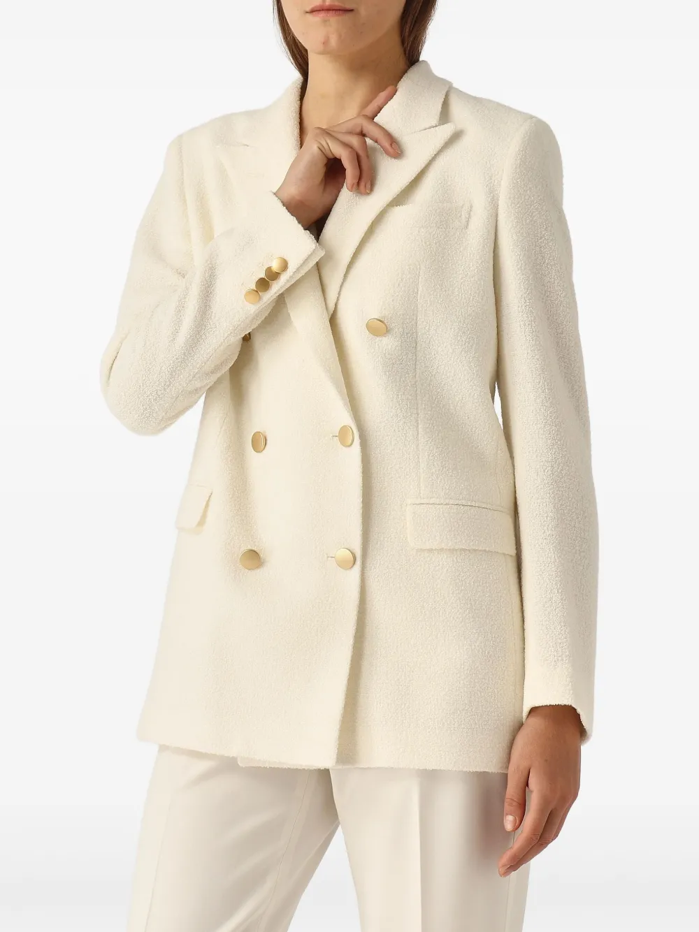 Tagliatore Blazer met dubbele rij knopen Beige