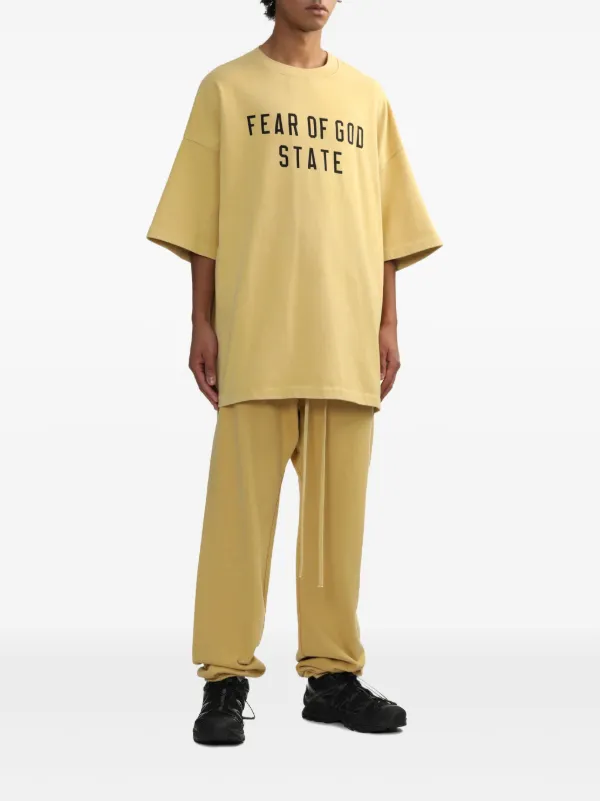【超お買い得！】 Yellow | T-shirt logo-print ESSENTIALS GOD OF FEAR | JO FARFETCH トップス
