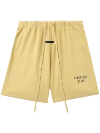 FEAR OF GOD ESSENTIALS logo-print Track Shorts | Yellow | FARFETCH AZ