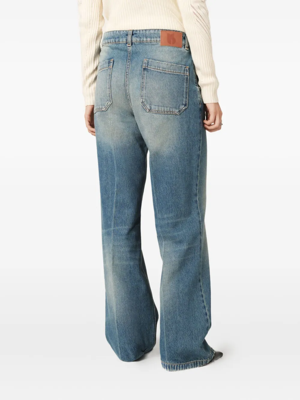 Ba&sh Patch-pocket Denim Jeans In Neutral