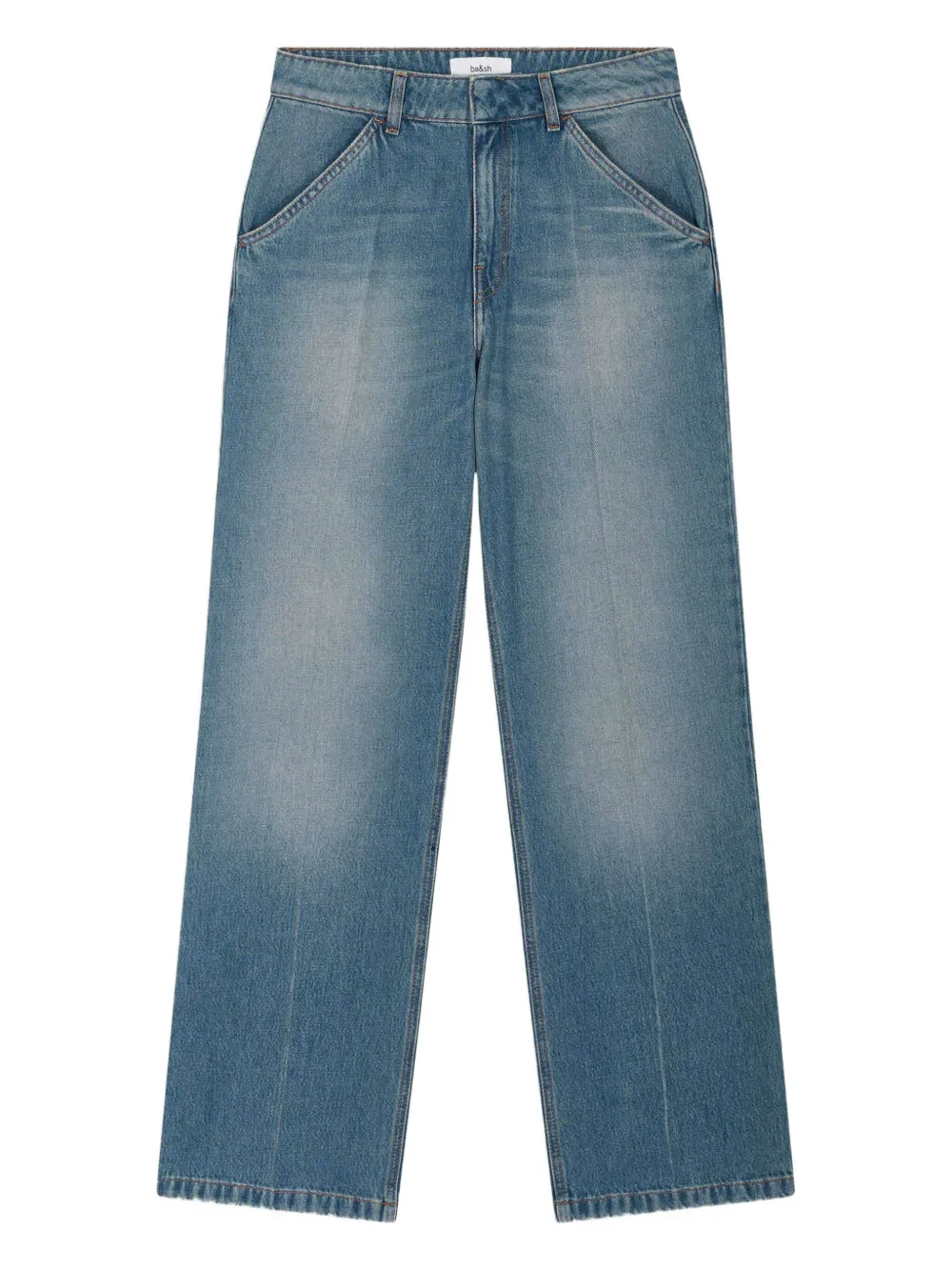 Ba&sh Patch-pocket Denim Jeans In Neutral