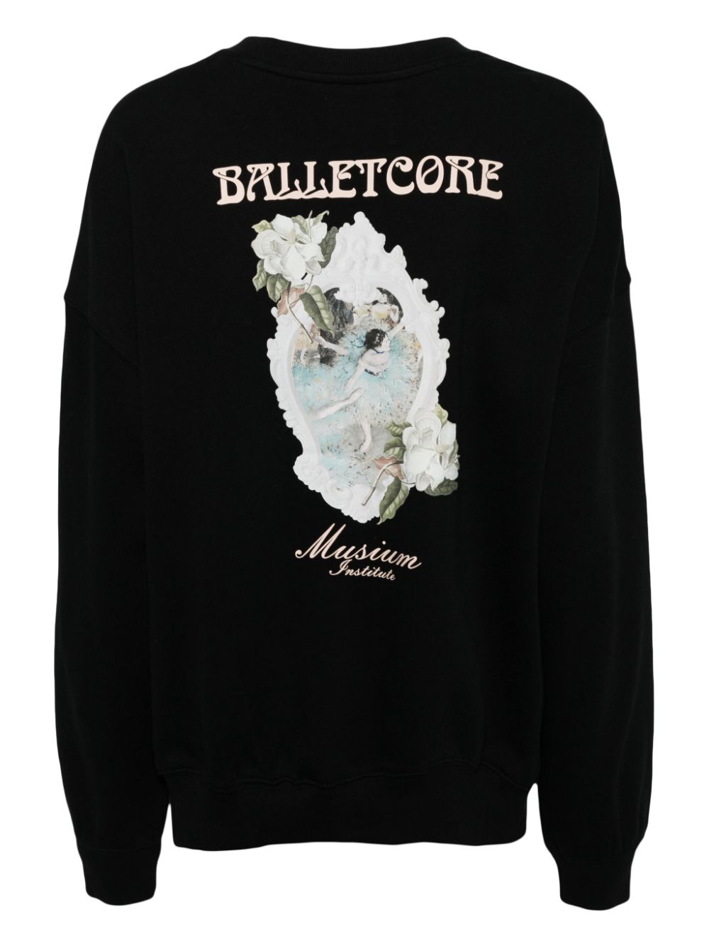 Shop Musium Div. Balletcore Sweatshirt In Schwarz