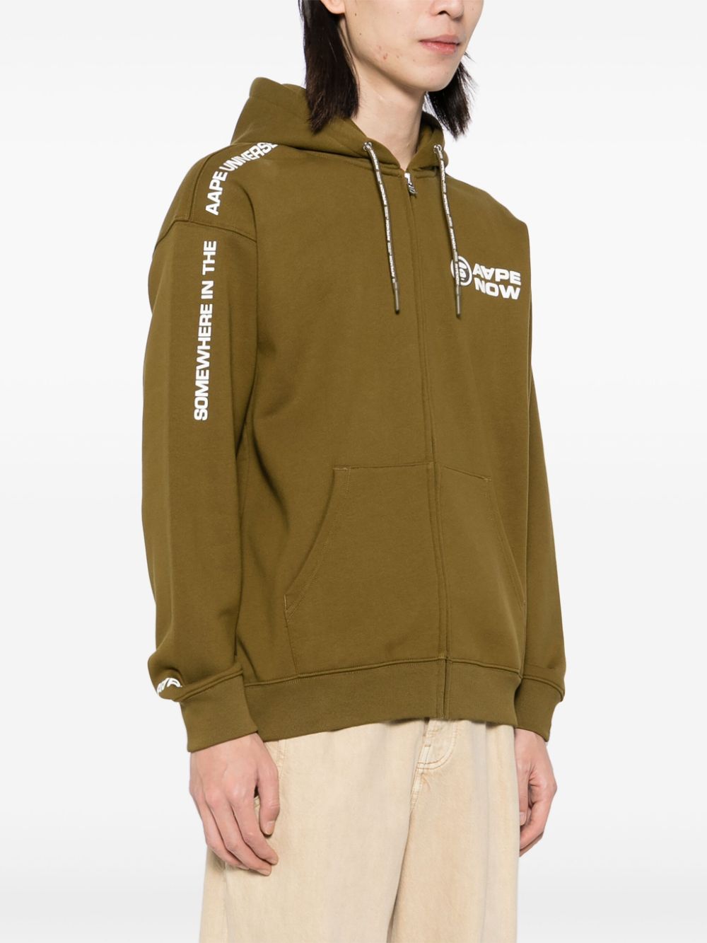 AAPE BY *A BATHING APE logo patched hooded jacket Men