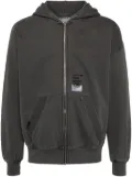 Musium Div. logo-patch hooded jacket - Grey
