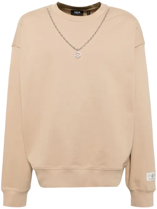 Sweat à détail de chaîne - FIVE CM - Modalova