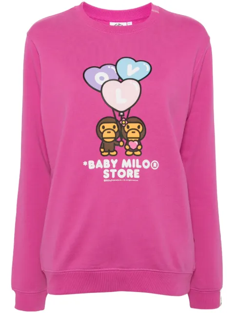*BABY MILO® STORE BY *A BATHING APE® Baby Milo crew neck sweatshirt