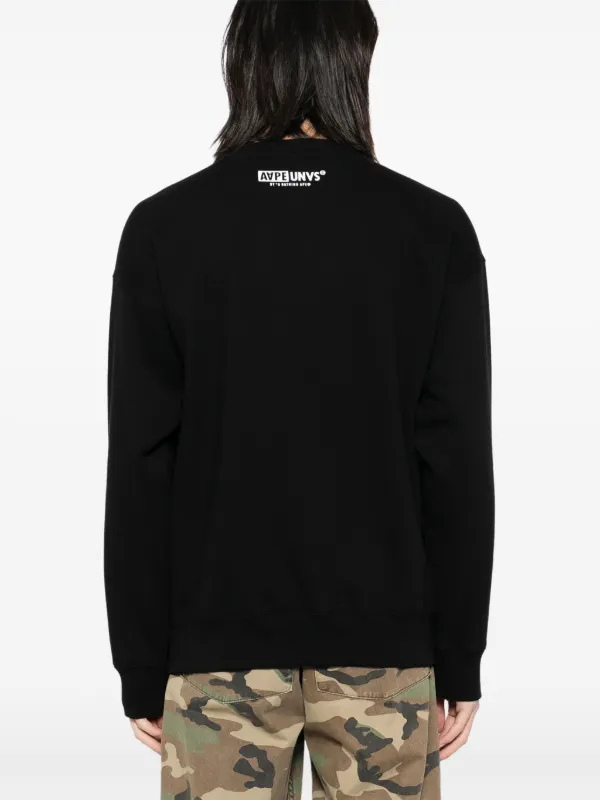AAPE BY *A BATHING APE® Embossed logo-print Sweatshirt | Black