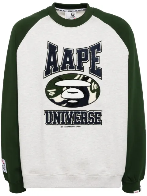 AAPE BY *A BATHING APE logo patched sweatshirt Men