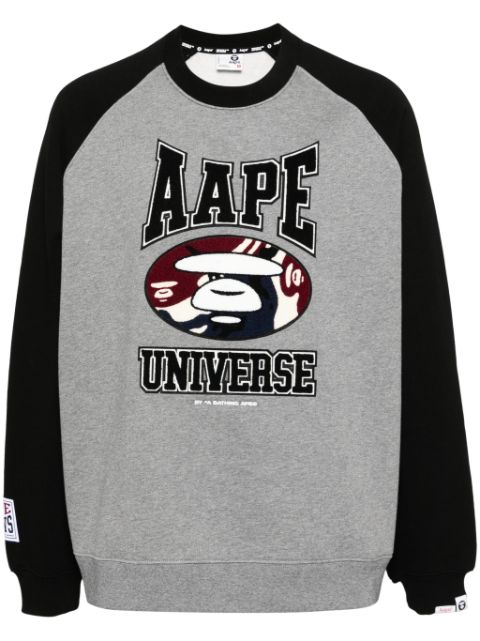 AAPE BY *A BATHING APE logo patched sweatshirt Men