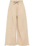 izzue drawstring wide-leg trousers - Neutrals