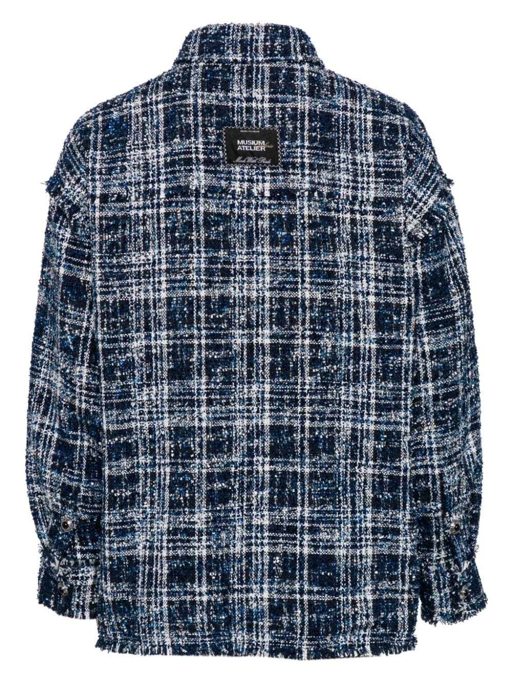 Musium Div. tweed overshirt jacket - Blauw