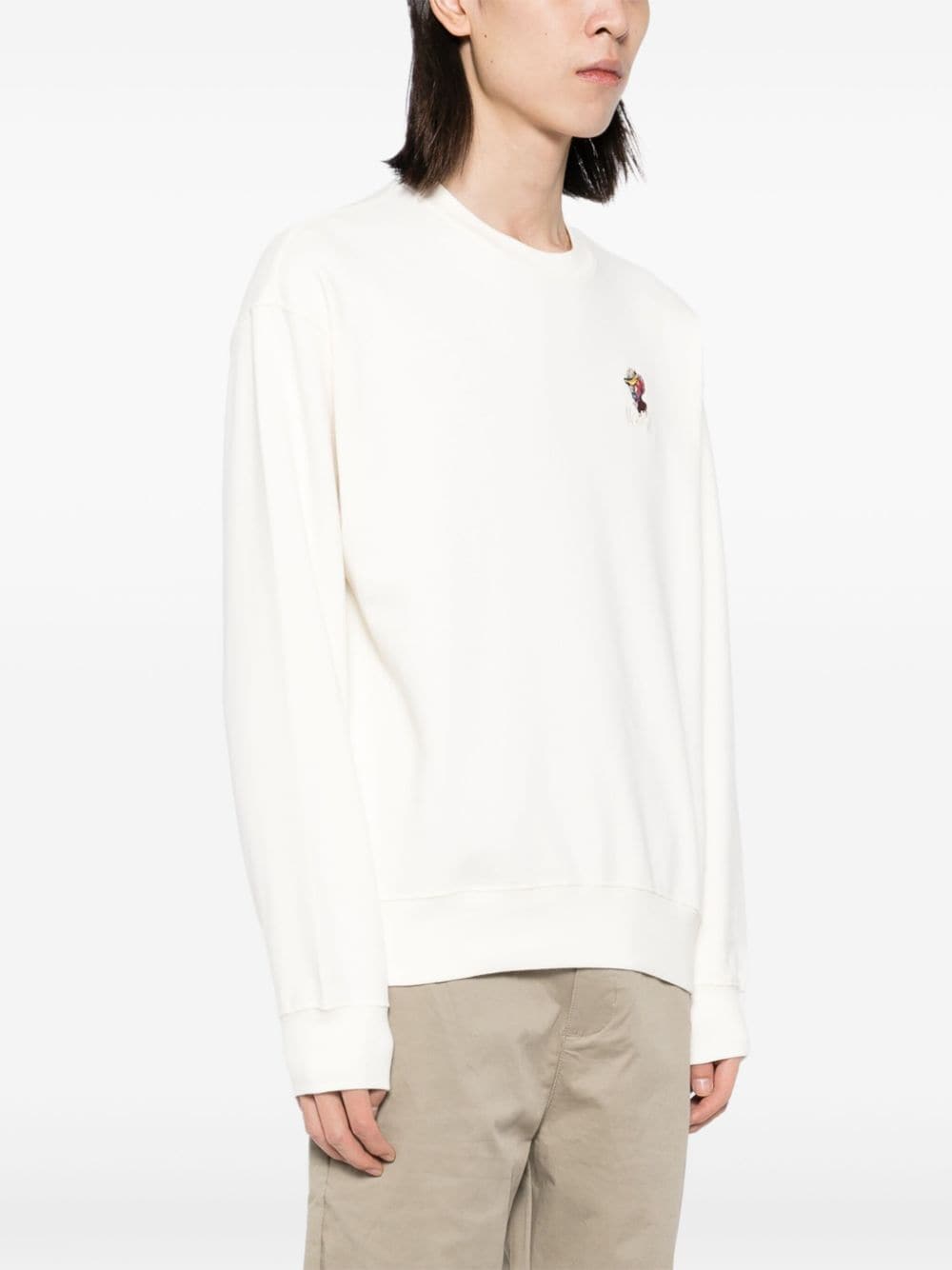 Shop Musium Div. Graphic Patch Sweatshirt In Neutrals