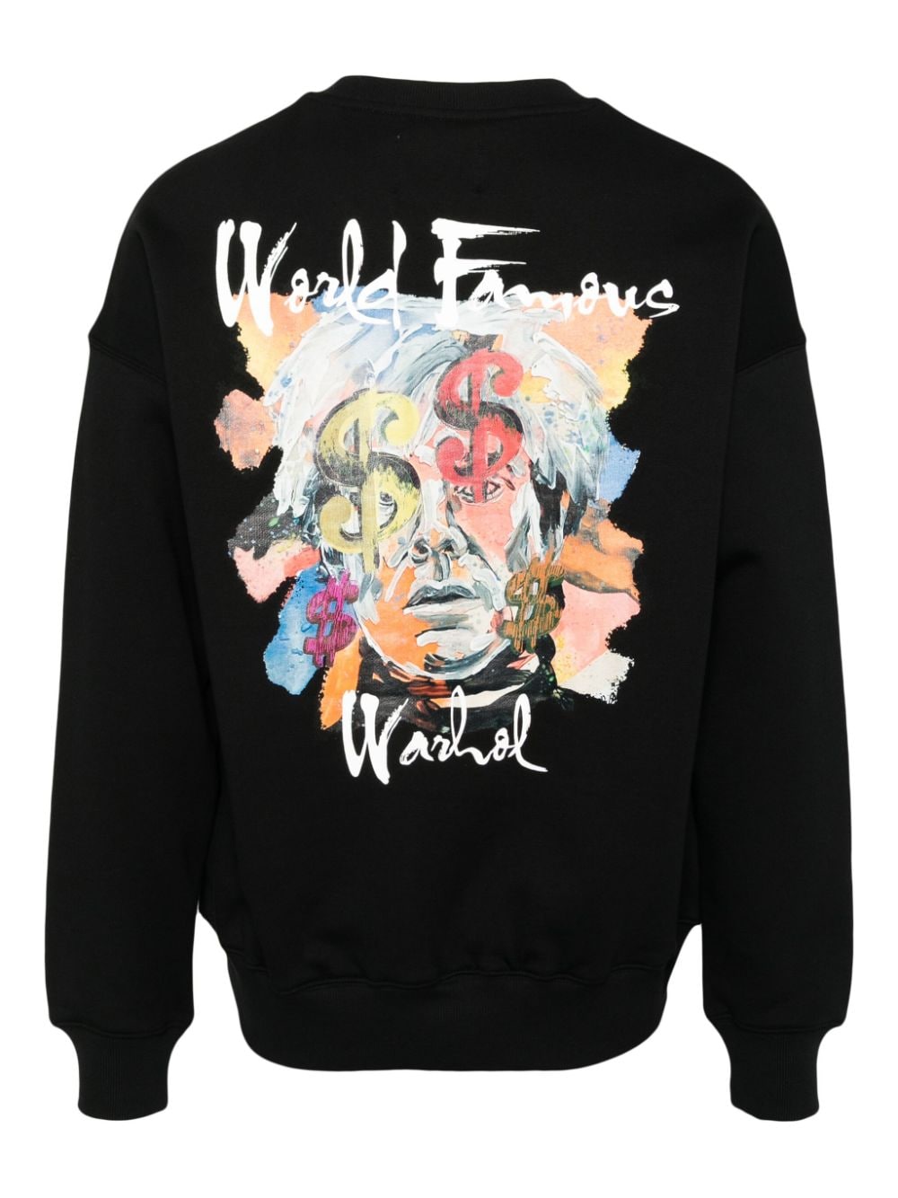 Musium Div. Katoenen sweater met print - Zwart