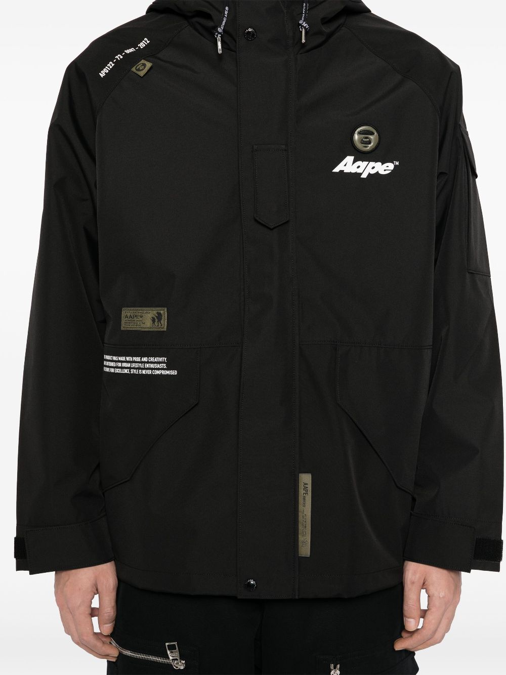 AAPE BY *A BATHING APE logo-patch windbreaker Men