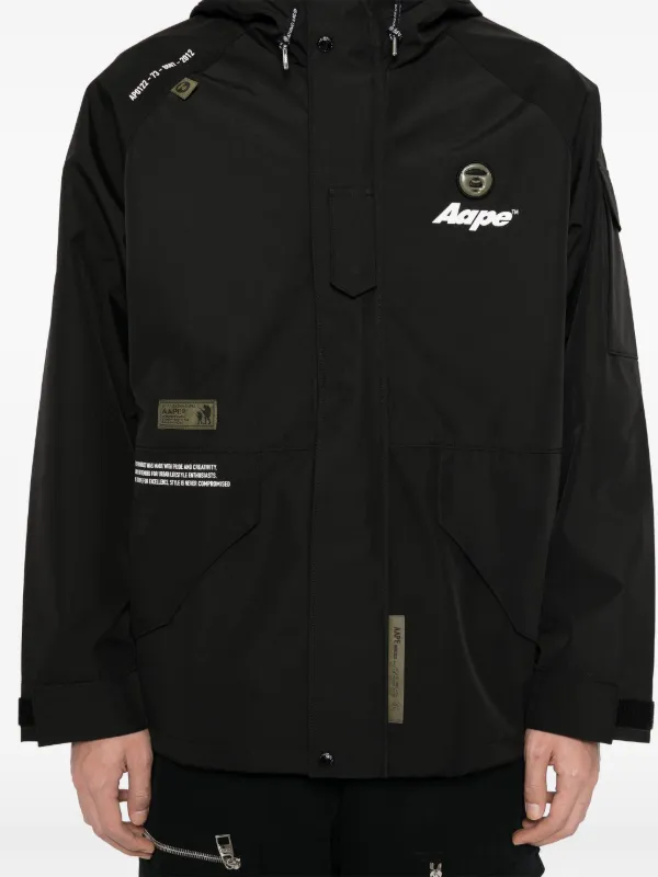 定番の冬ギフト AAPE BY ブラック | ウインドブレーカー ロゴ APE® BATHING *A ジャケット・アウター