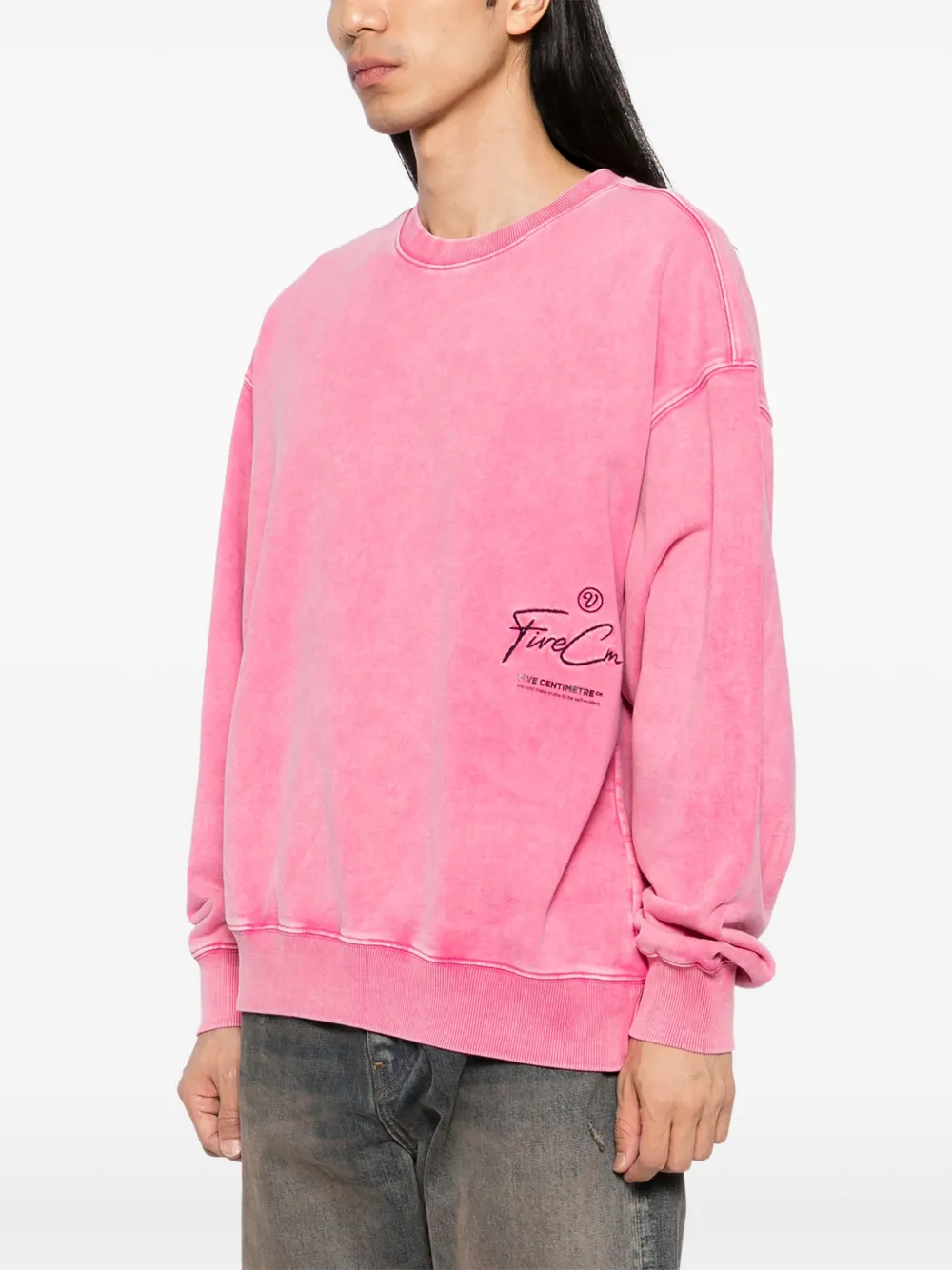 FIVE CM Sweater met logo Roze