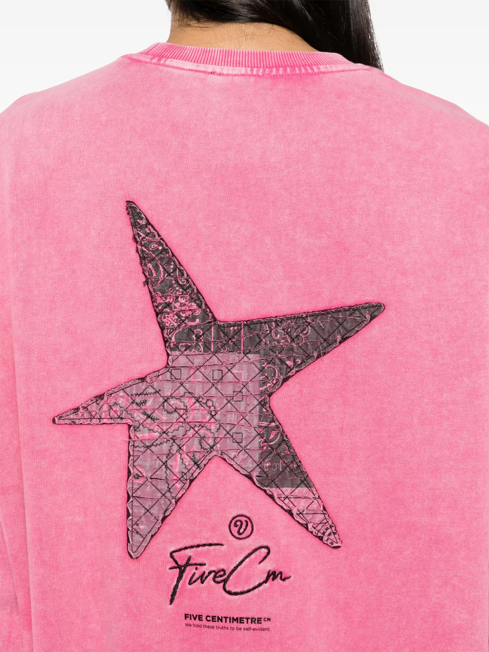 FIVE CM Sweater met logo Roze
